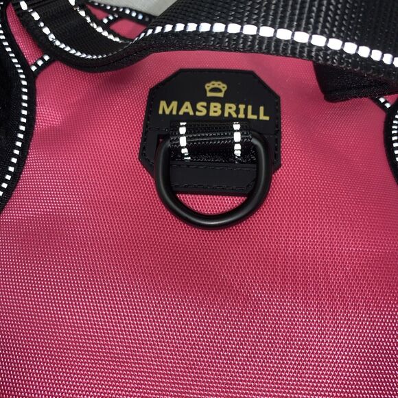 MASBRILL Pink Reflective Dog Harness No Pull With Handle, Breathable Padded XL - Picture 8 of 11
